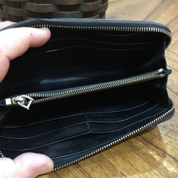 Prada Womens Zip Around Logo Leather Continental Wallet *PROJECT * DAMAGED - Picture 11 of 16